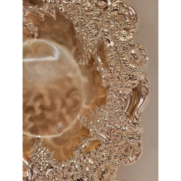 Vintage WMF Ikora Tarnish Resistant Silver Plated Bowl 12" Raised Floral Design - Picture 5 of 9